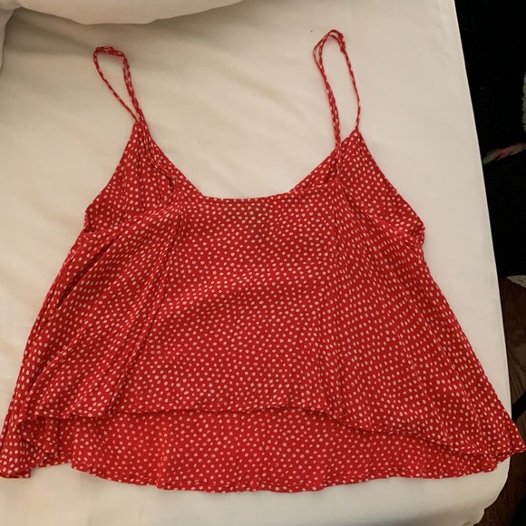 XS Volcom tank top. Red with white polka dots. - Picture 2 of 2